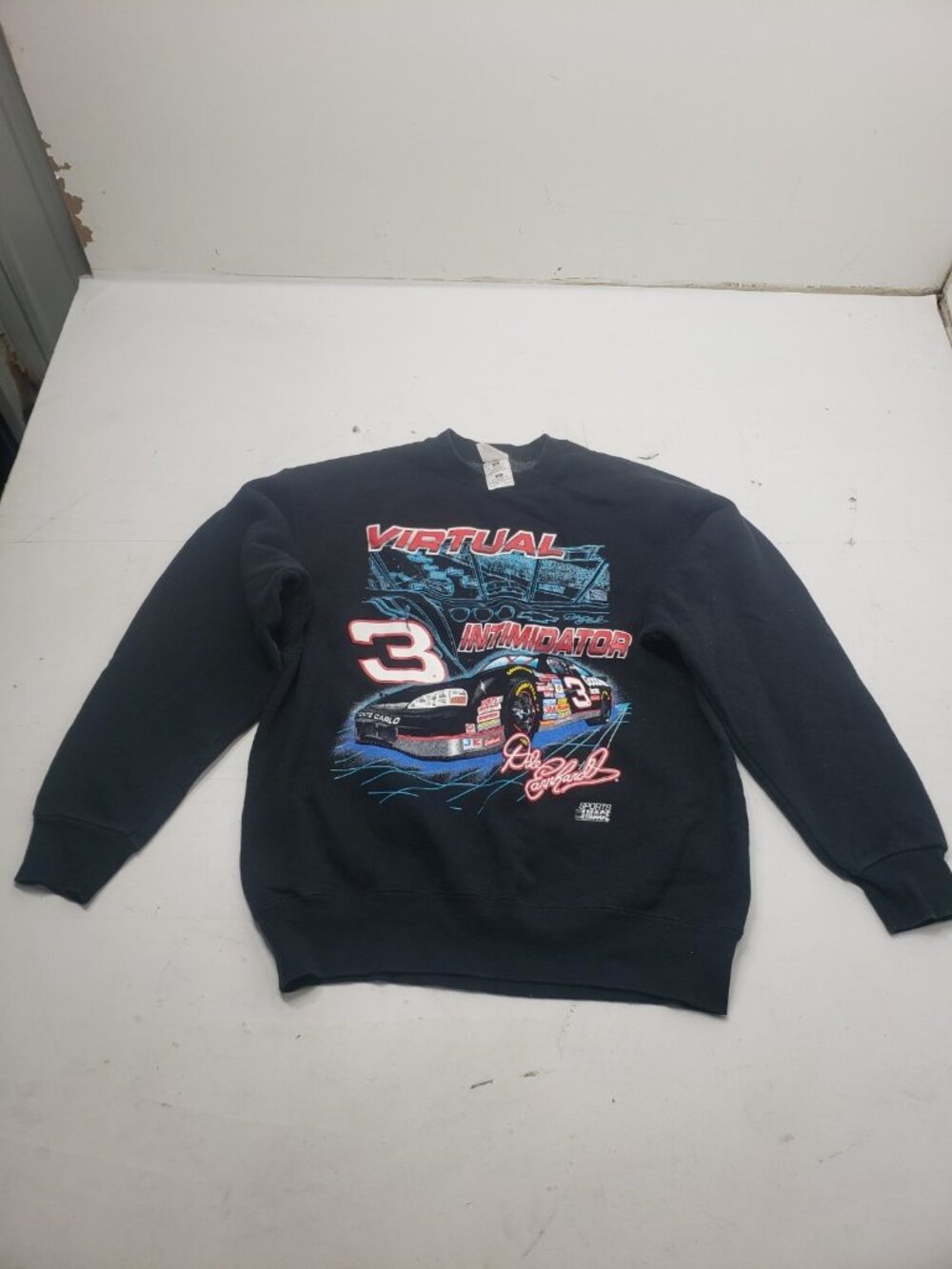 Vintage 90s Dale Earnhardt Virtual Intimidator Crew Sweatshirt Sports Image Lg